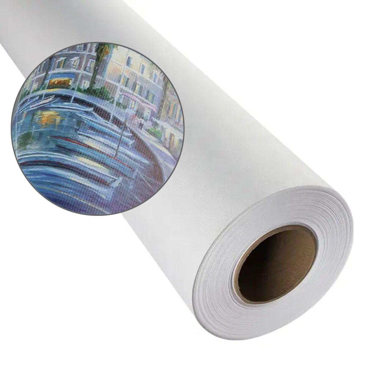 TELA CANVAS COTONE GTB 350BG tessuto per stampa digitale 350g finitura lucida mm1370x25mt