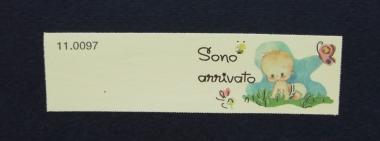 Bigliettini per bomboniera nascita art.11.0097 in cf. da 100 pz