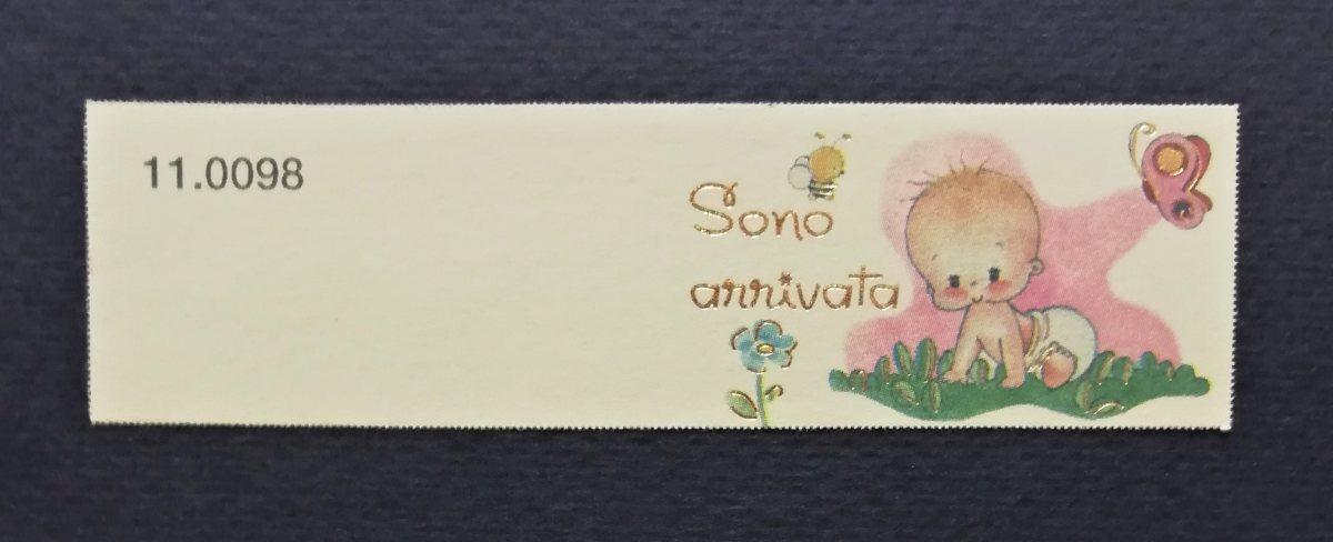 Bigliettini per bomboniera nascita art.11.0098 in cf. da 100 pz