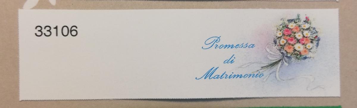 Bigliettini per bomboniera Promessa di matrimonio art. 33106 in conf. da 100 pezzi