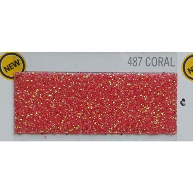 FLEX IMAGE Flex termoadesivo cod. 487 PEARL GLITTER CORAL mm.500x1mt.