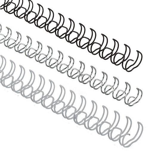 Spirale Wire passo 3:1 diametro mm 4,7 (3/16) nr. fogli ril. 25, cf. da 250 pz.