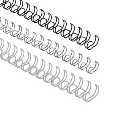 Spirale Wire passo 3:1 diametro mm 9,5 (3/8) nr. fogli ril. 65, cf. da 100 pz.