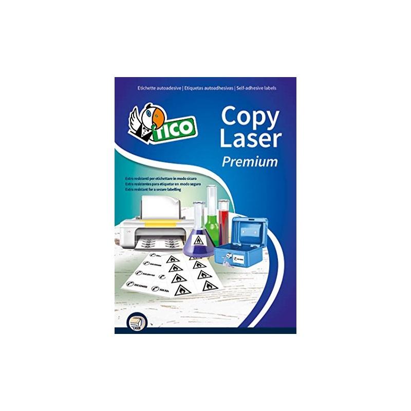 LP4P-210297 - Etichetta in poliestere bianco - stampanti laser bianco e nero - 210x297 - 70 ff