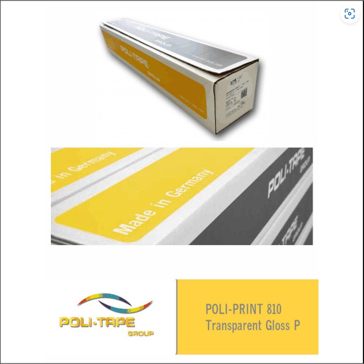 VINILE MONOMERICO TRASPARENTE POLY PRINT PP810 GL m80 colore trasparente finitura lucida mm1050x50mt