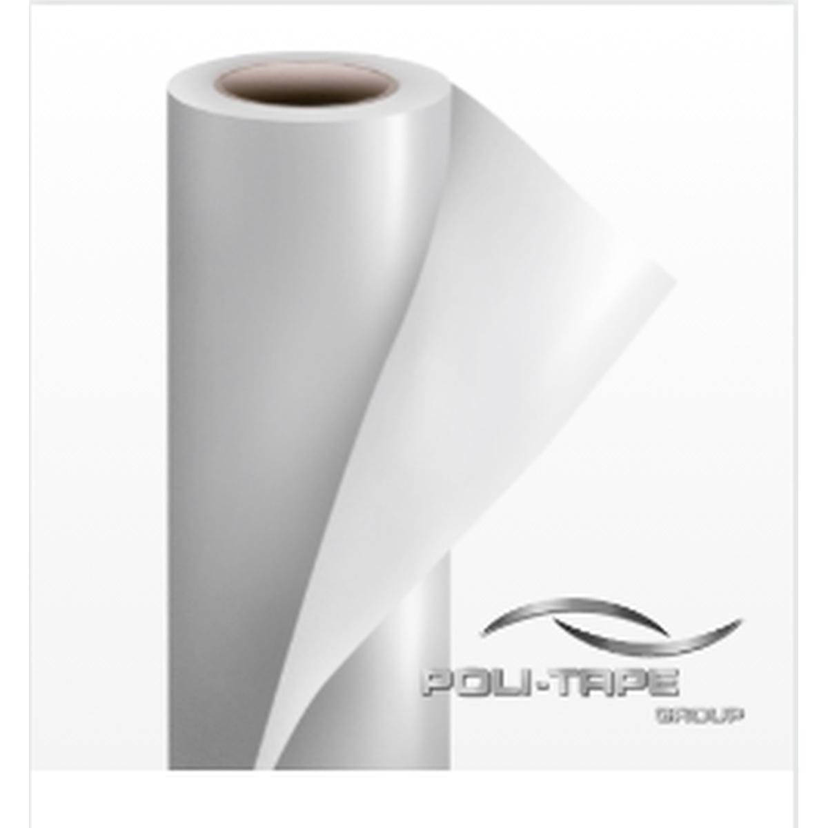 705 POLI LUX - Laminazione in PVC monomerico con adesivo permanente trasparente. resistenza UV 30%, finitura opaca, spessore 80 micron, bobina mm 1050x50mt