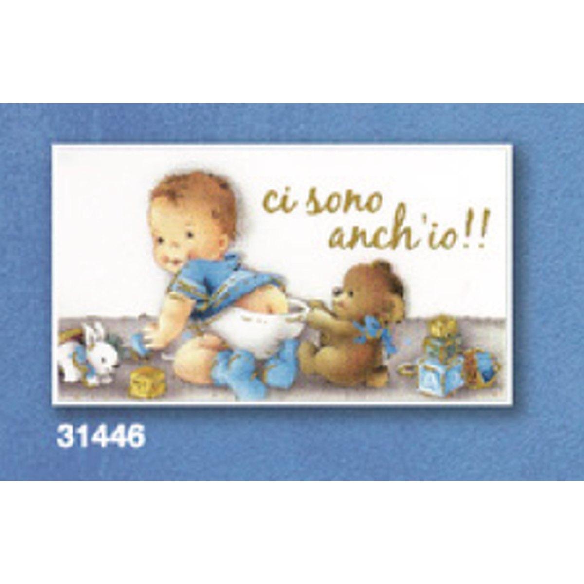 Bigliettini per bomboniera Nascita art. 31446 in cf. da 100 pz