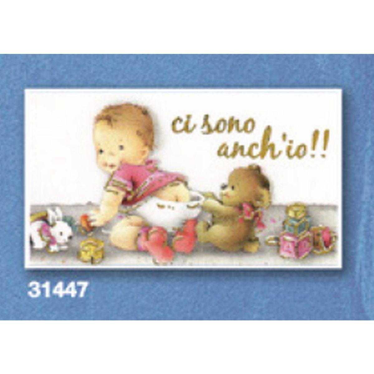 Bigliettini per bomboniera Nascita art. 31447 in cf. da 100 pz