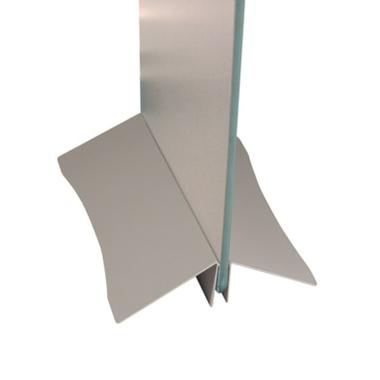 Base in acciaio porta banner rigido WEDGE 600MM SILVER
