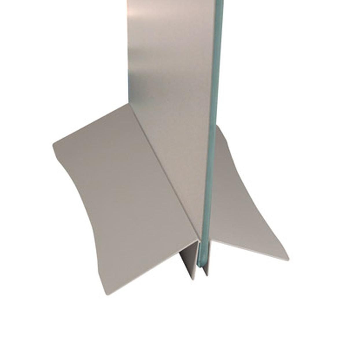 Base in acciaio porta banner rigido Wedge 1000mm