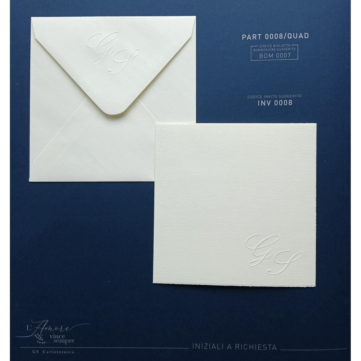 Partecipazioni nozze art. PART 0008/QUAD