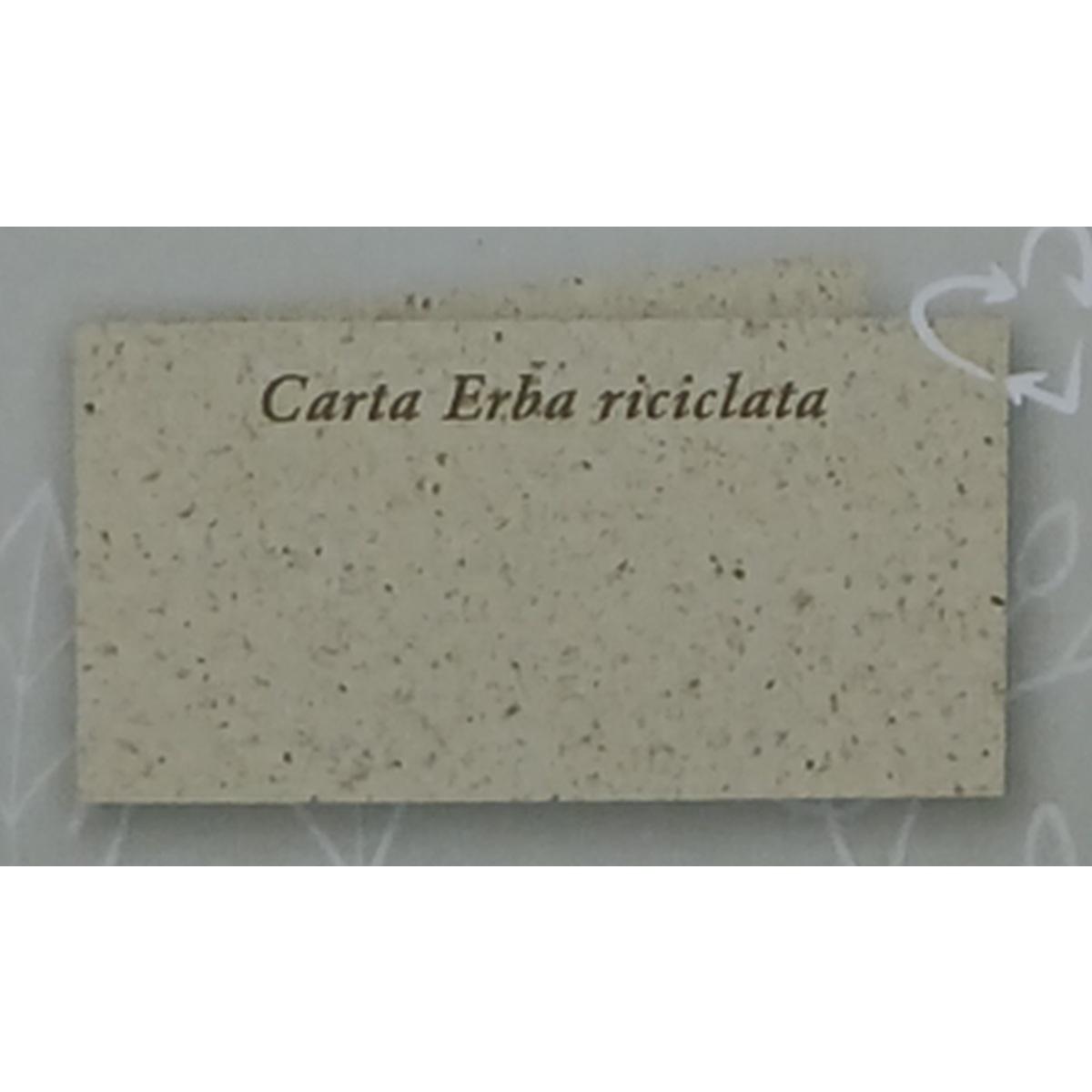 Bigliettini bomboniera 0544 cf. 100 pz. carta riciclata
