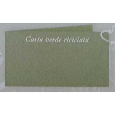 Bigliettini bomboniera 0545 cf. 100 pz.carta verde riciclata
