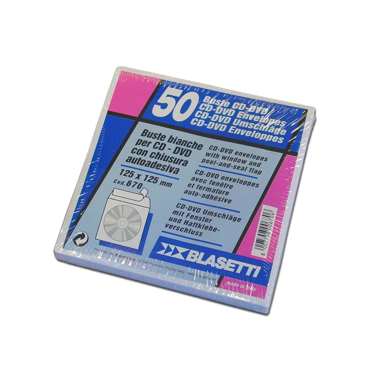 Buste per CD con finestra in conf. da 50 pz. x 12 pacchettini