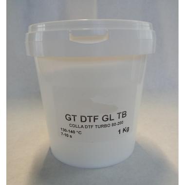 Colla TURBO Poliuretanica sottile per DTF grana 80-200. Applicazione rapida a 135°C-5/7s. Resistente ai lavaggi fino 60°C. Certificazione Oeko Tex.